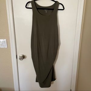 Hunter Green Maternity Sleeveless t-shirt Dress